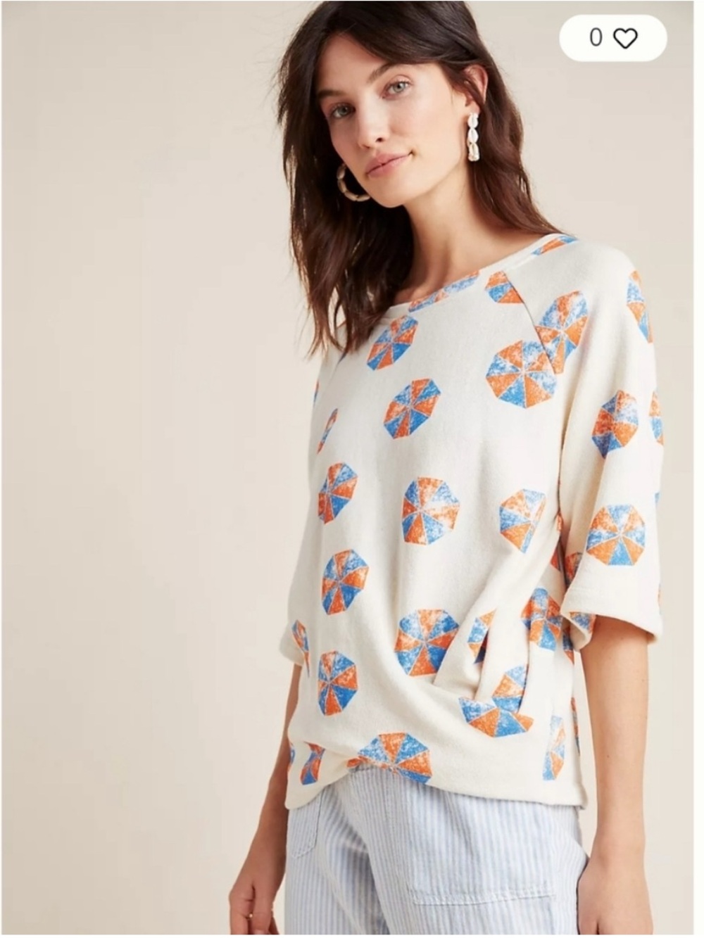 Anthropologie EVA FRANCO Surrender‎ Beachball Cream Sweatshirt